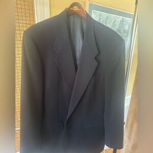 Hickey Freeman Black Sport Coat with Notched Lapels